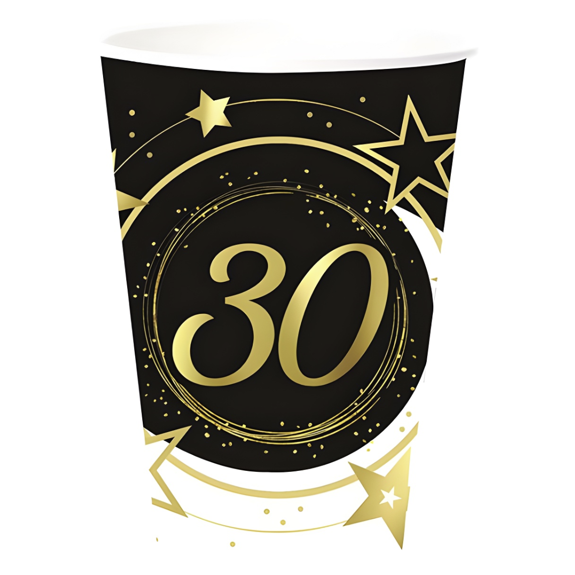 Vasos Cumpleaños Adultos 18/20/30/40/50/60 Años 240ml 6uds