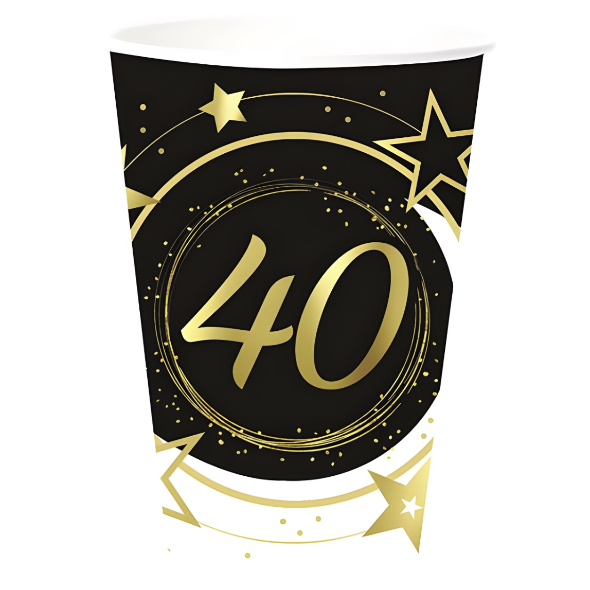 Vasos Cumpleaños Adultos 18/20/30/40/50/60 Años 240ml 6uds