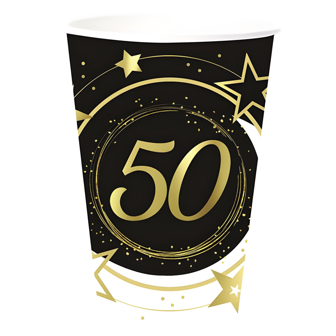 Vasos Cumpleaños Adultos 18/20/30/40/50/60 Años 240ml 6uds