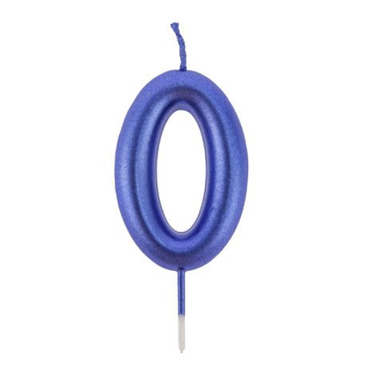 Vela Número Azul 6 cm