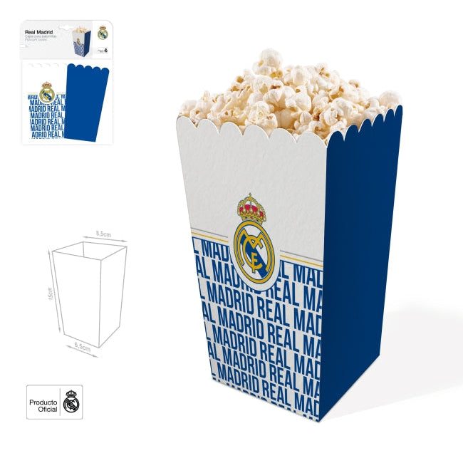 Cajas de Palomitas Real Madrid Escudo – Pack de 3 uds