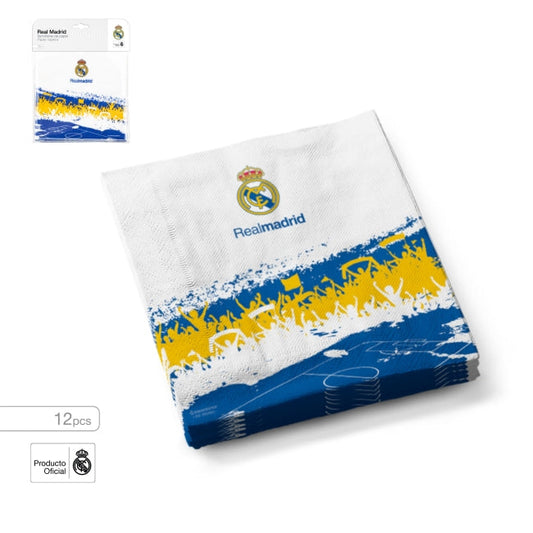 Servilletas Real Madrid Azul Marino Escudo 33x33cm 12 uds