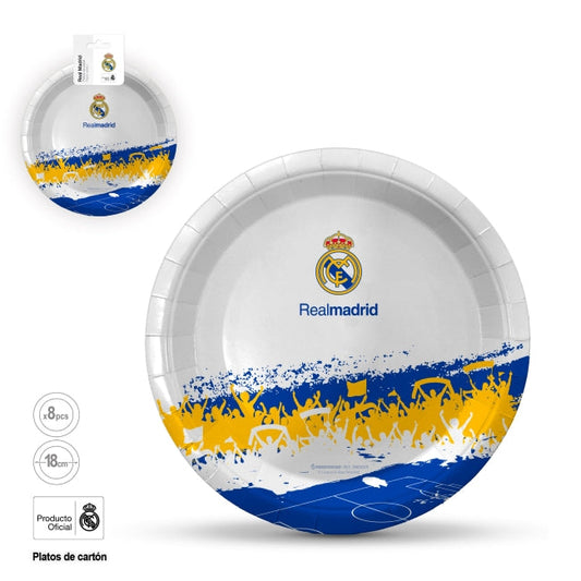 Platos Real Madrid Afición 18 cm 8 Uds