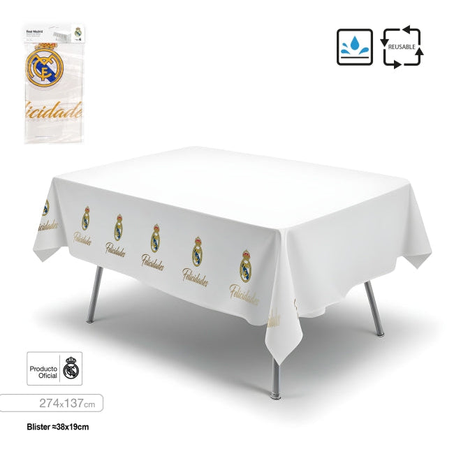 Mantel Real Madrid Felicidades Esc 270 x 134 cm