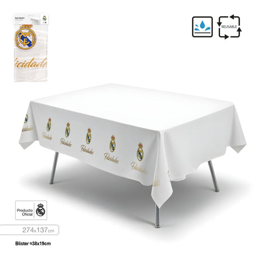 Mantel Real Madrid Felicidades Esc 270 x 134 cm