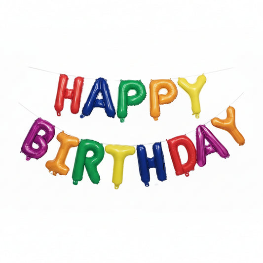 Globos Foil con Letras 'Happy Birthday' 16"-Matte Arcoíris