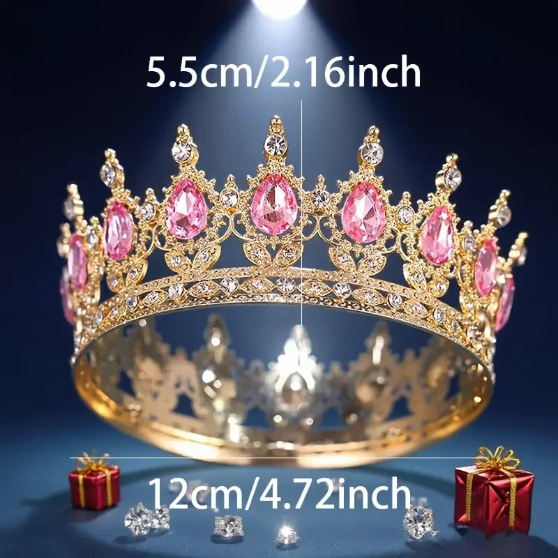 Corona Barroca de Diamantes de Imitación 12cm