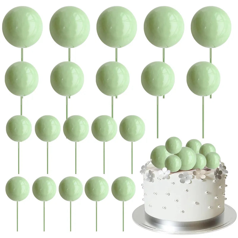 Bolas Decorativas para Tartas | 20 pcs | Multicolor
