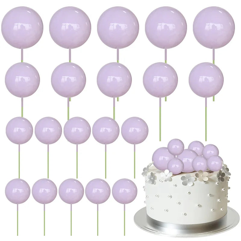 Bolas Decorativas para Tartas | 20 pcs | Multicolor