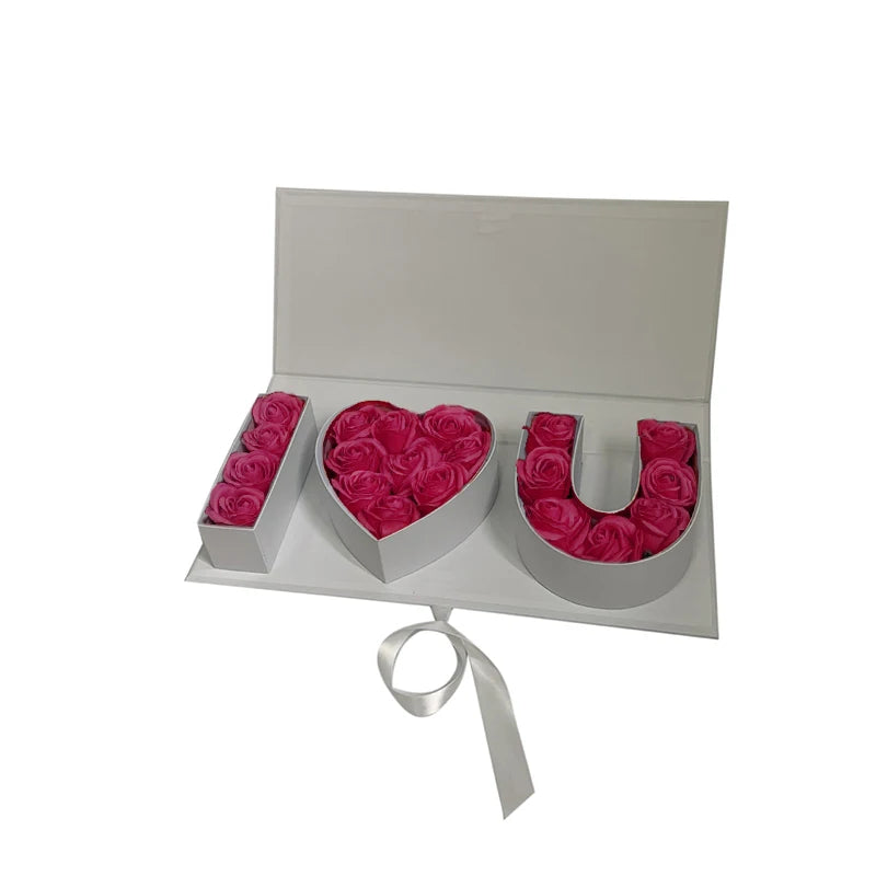 Caja de Flores "Te Quiero" para Regalos Románticos 45x18x5 cm