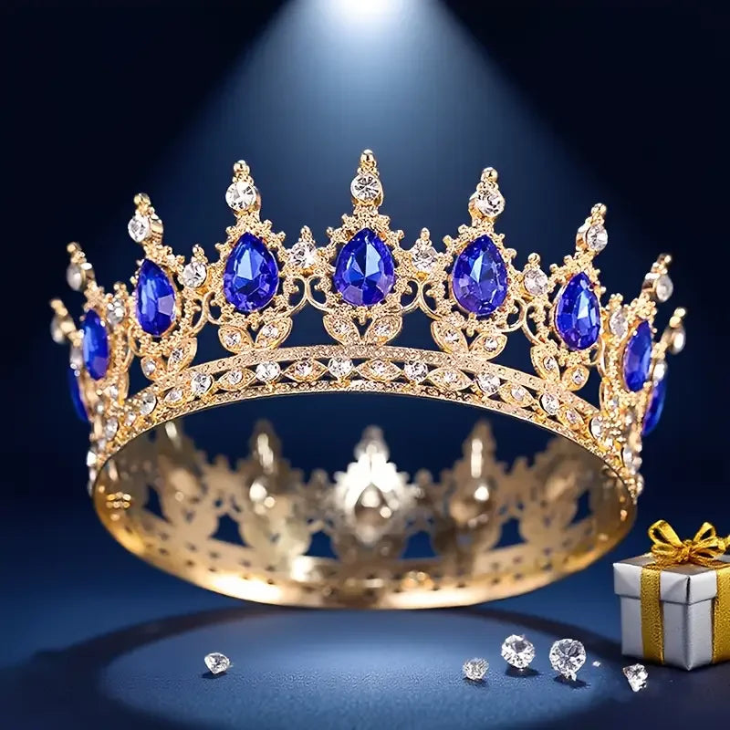 Corona Barroca de Diamantes de Imitación 12cm