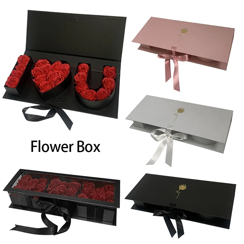 Caja de Flores "Te Quiero" para Regalos Románticos 45x18x5 cm