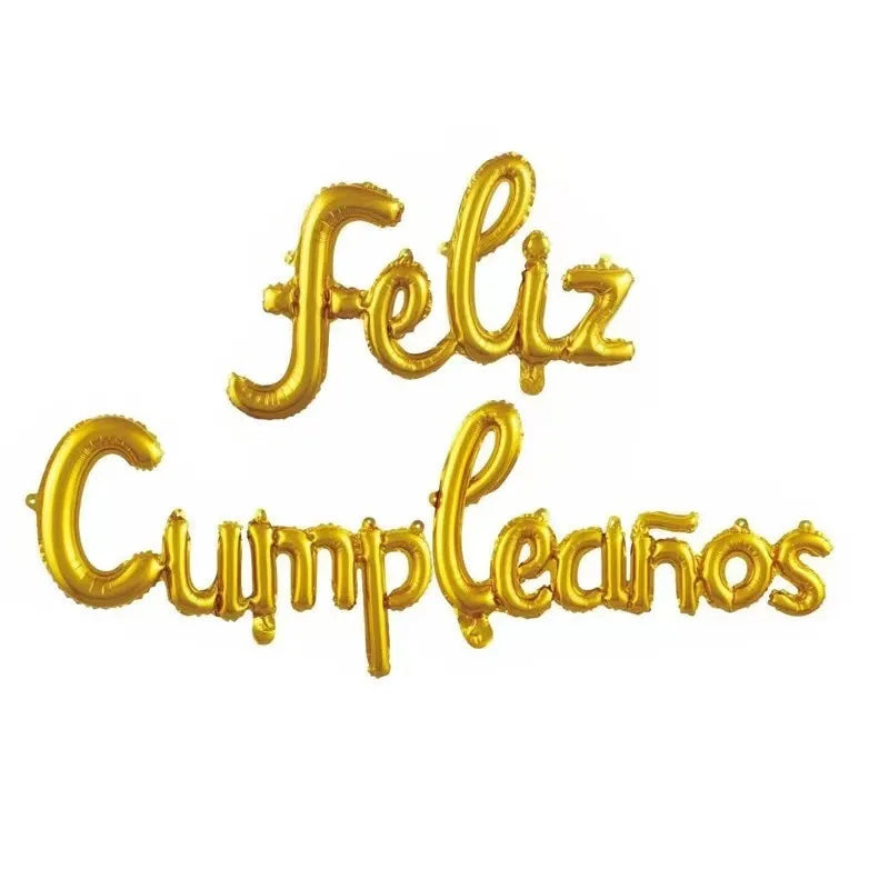 Globos de Foil con Letras 'Feliz Cumpleaños' 45 cm