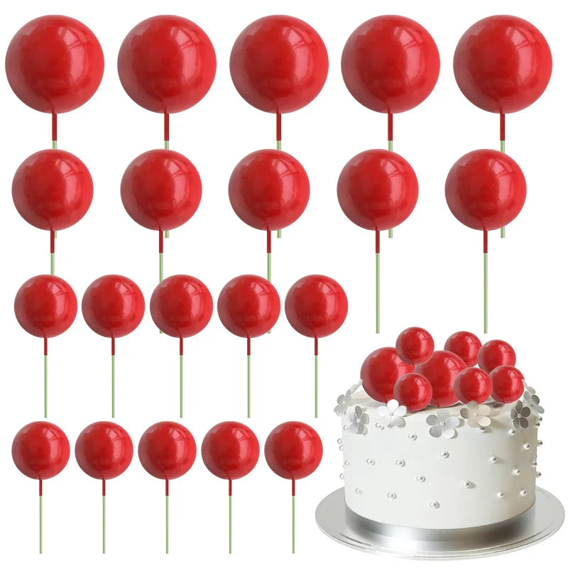 Bolas Decorativas para Tartas | 20 pcs | Multicolor