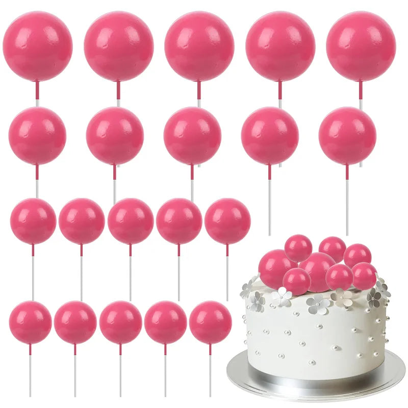Bolas Decorativas para Tartas | 20 pcs | Multicolor