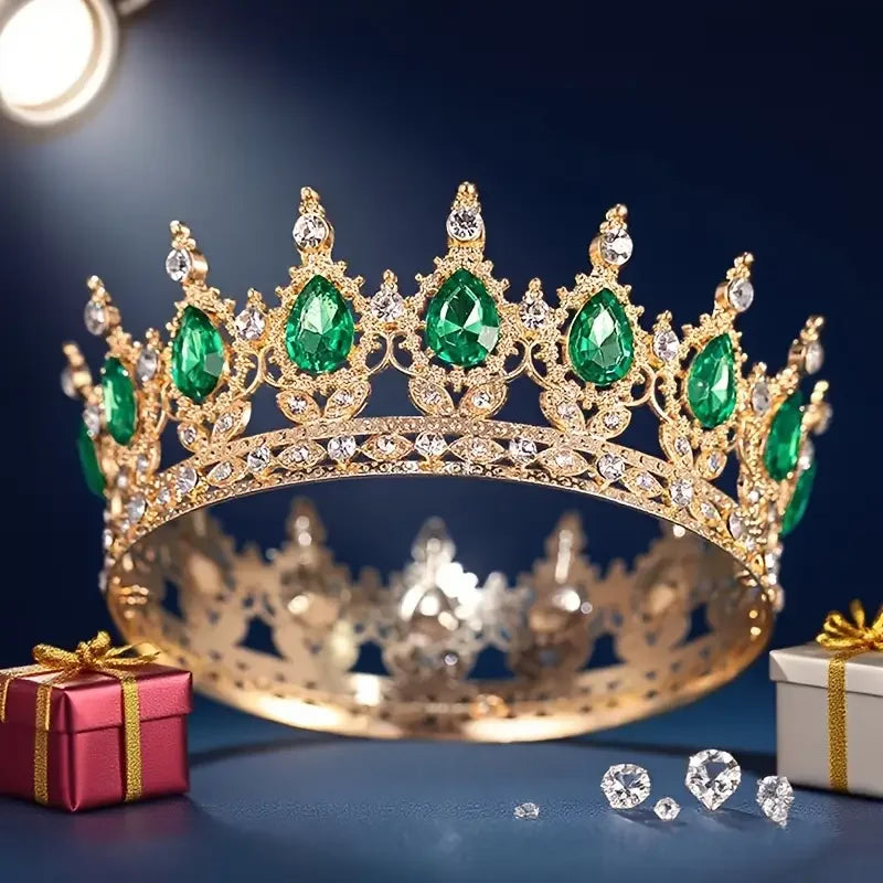 Corona Barroca de Diamantes de Imitación 12cm