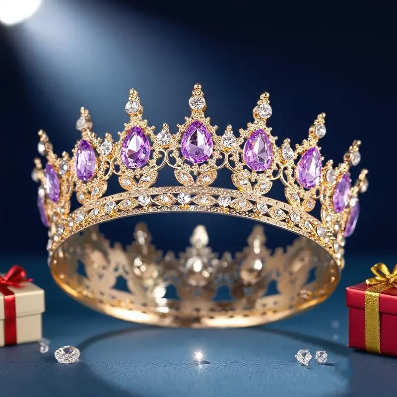 Corona Barroca de Diamantes de Imitación 12cm