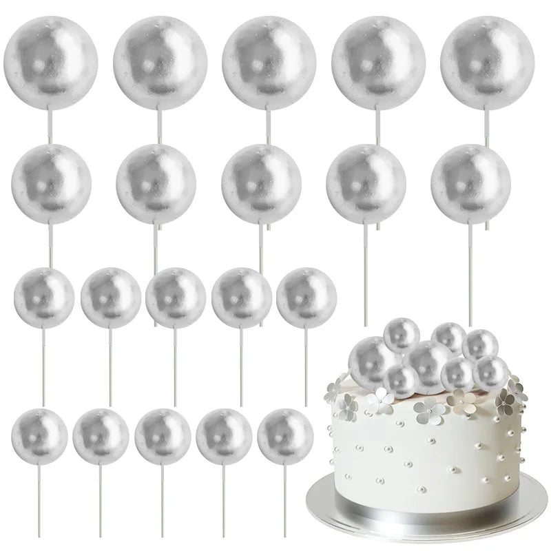 Bolas Decorativas para Tartas | 20 pcs | Multicolor
