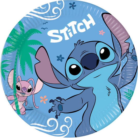Platos Stitch Y Angel 8uds