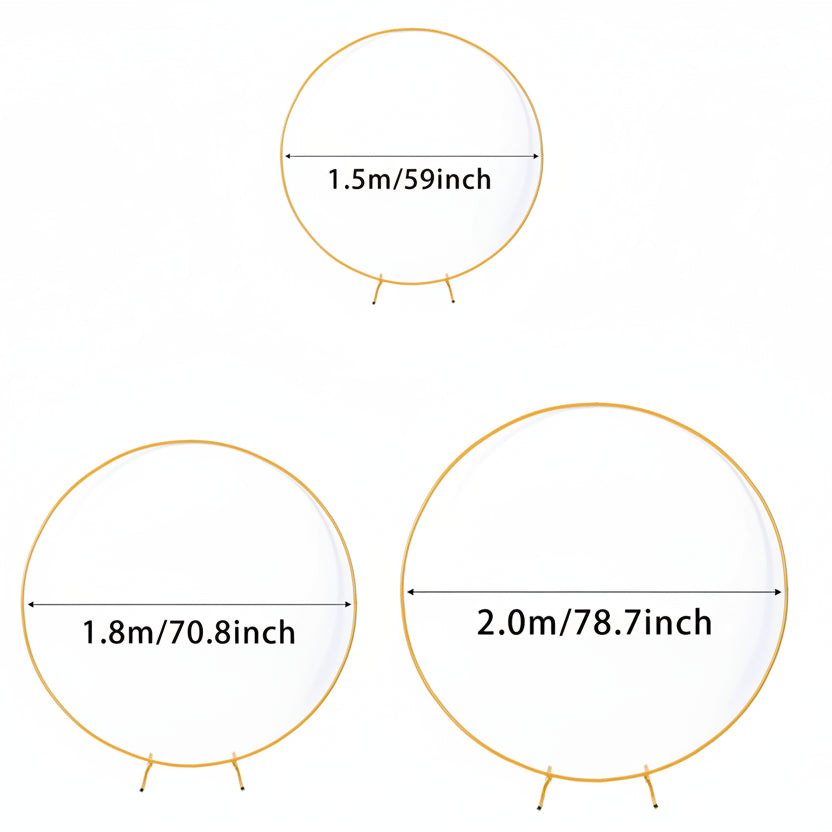Arco Circular de Metal para Globos - Soporte de Boda y Fiestas 150-200cm