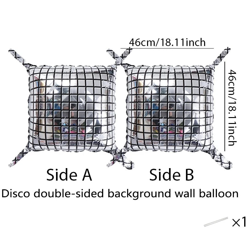 Globo Cuadrado de Foil Bicolor 1 ud – Decoración para Fiestas y Eventos