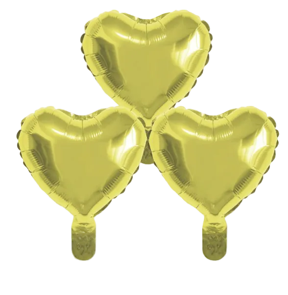 Globo Foil Corazón 25cm 3uds