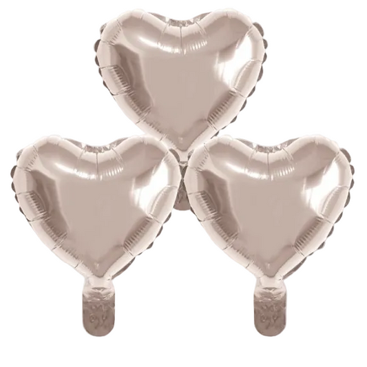 Globo Foil Corazón 25cm 3uds