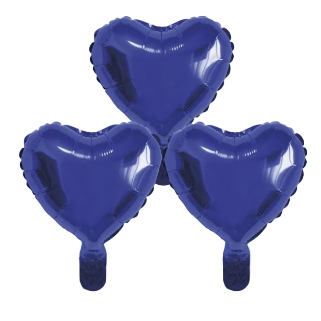 Globo Foil Corazón 25cm 3uds