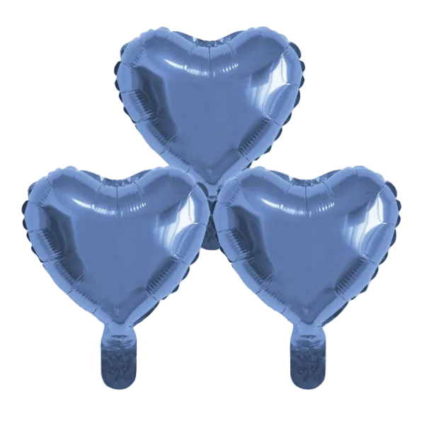 Globo Foil Corazón 25cm 3uds