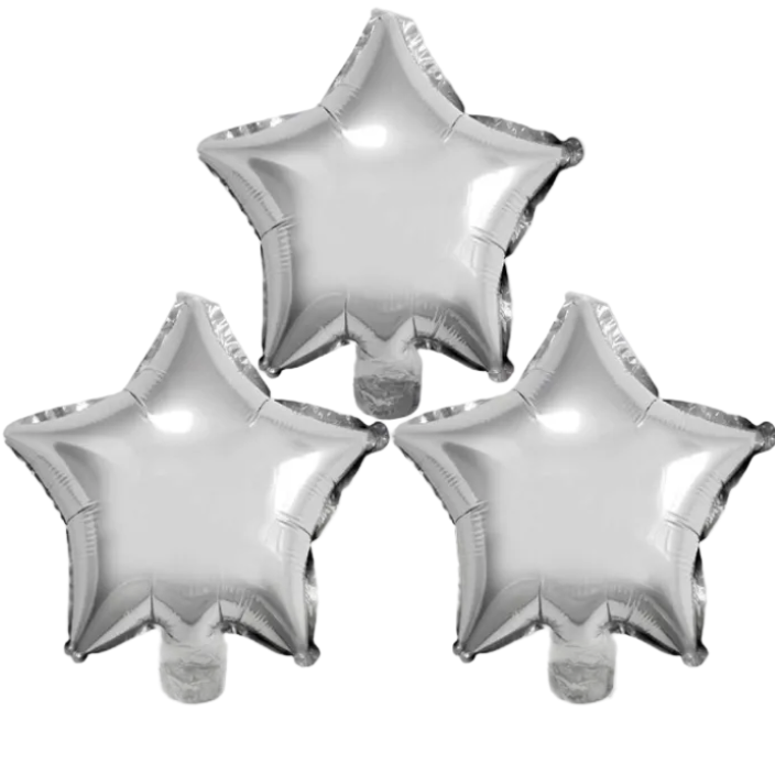 Globos Foil Estrella 25 cm — Pack 3 uds