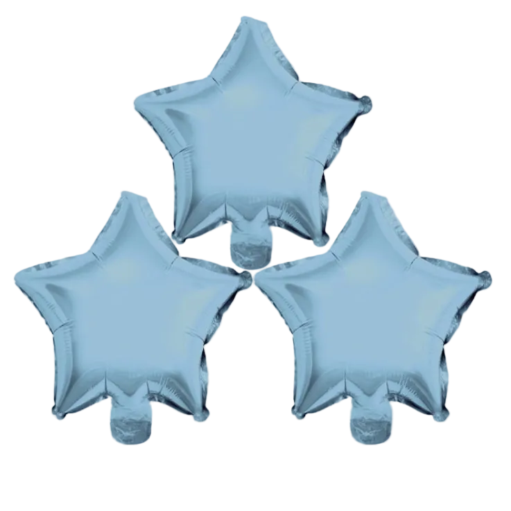 Globos Foil Estrella 25 cm — Pack 3 uds