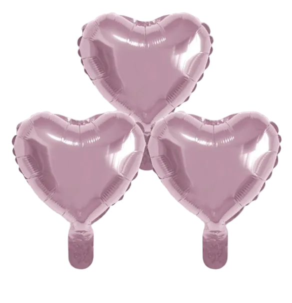 Globo Foil Corazón 25cm 3uds