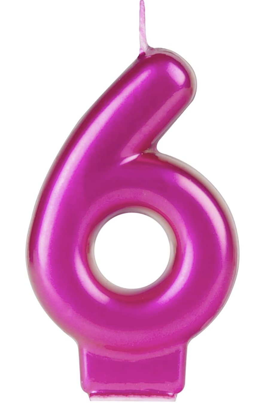Vela Número 0-9 Rosa Fucsia 9cm