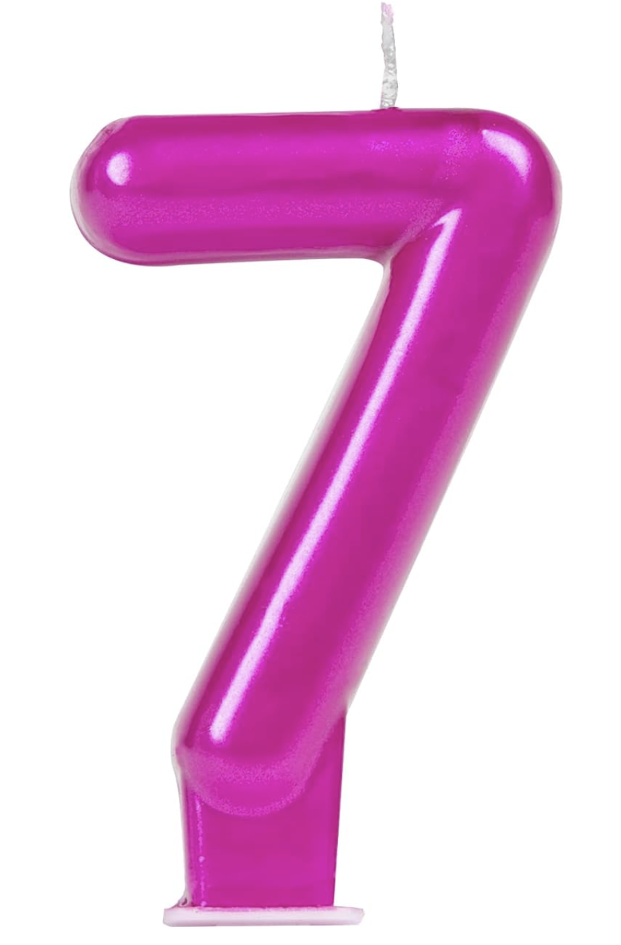 Vela Número 0-9 Rosa Fucsia 9cm