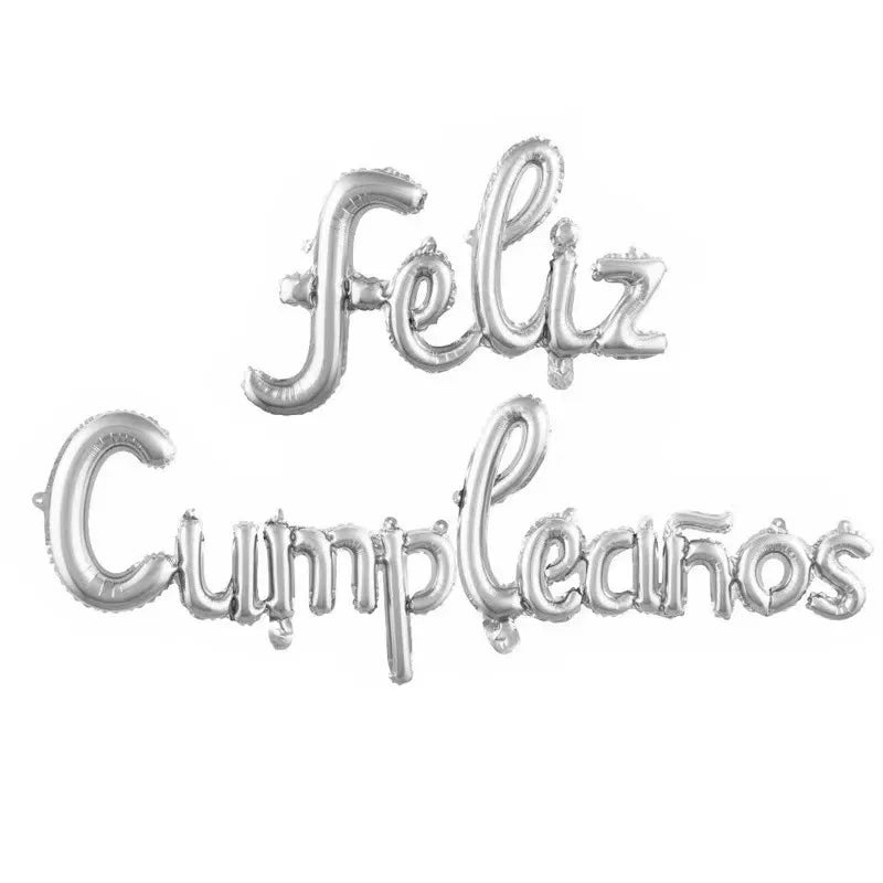 Globos de Foil con Letras 'Feliz Cumpleaños' 45 cm