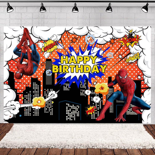 PANCARTA FONDO SPIDERMAN TELA 100*150CM