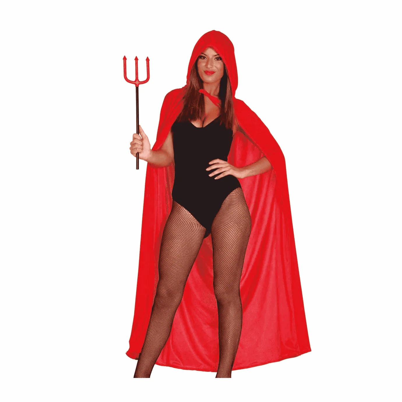 Capa Roja con Capucha de Terciopelo 130 cm – Disfraz Adulto