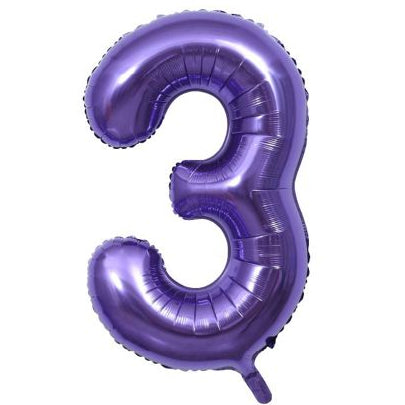 Globo Foil Número Gigante 100 cm (40") Morado Oscuro