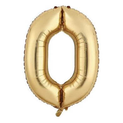 Globo Foil Número Gigante 100 cm (40") Dorado Claro