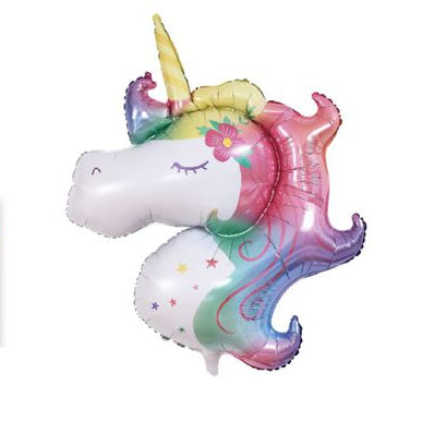 Globo Foil Unicornio con Flores Multicolor 88×108 cm
