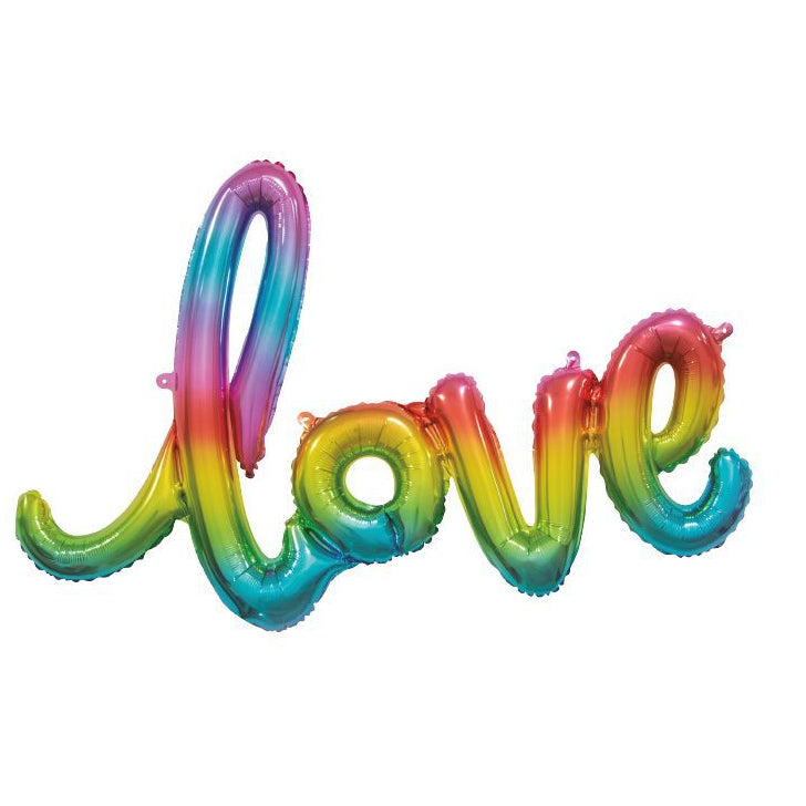 Globo Foil Love Arcoíris 122 x 63 cm