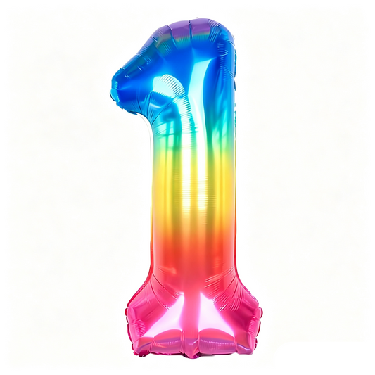Globo Foil Número Gigante Transparente Jelly 86 cm (32")