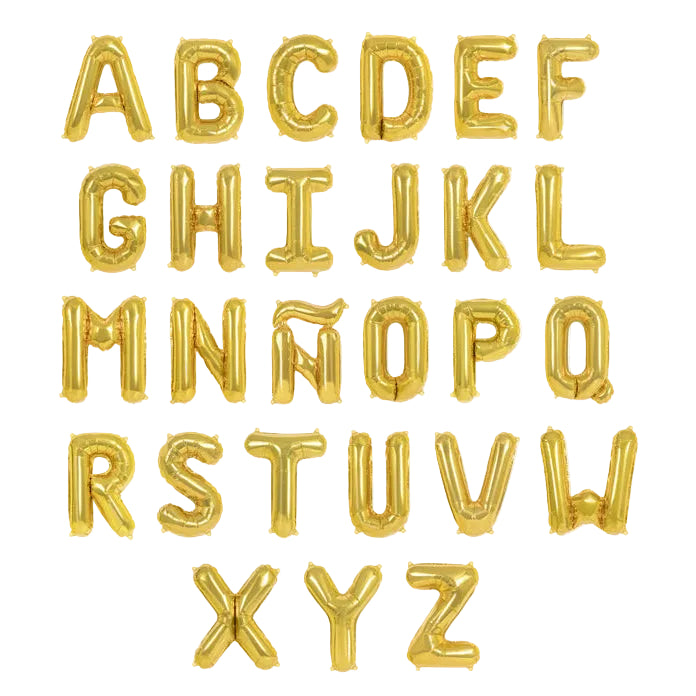 Globo Foil Letras 40cm (16") Oro