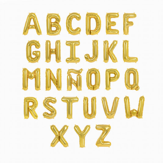 Globo Foil Letras 40cm Oro