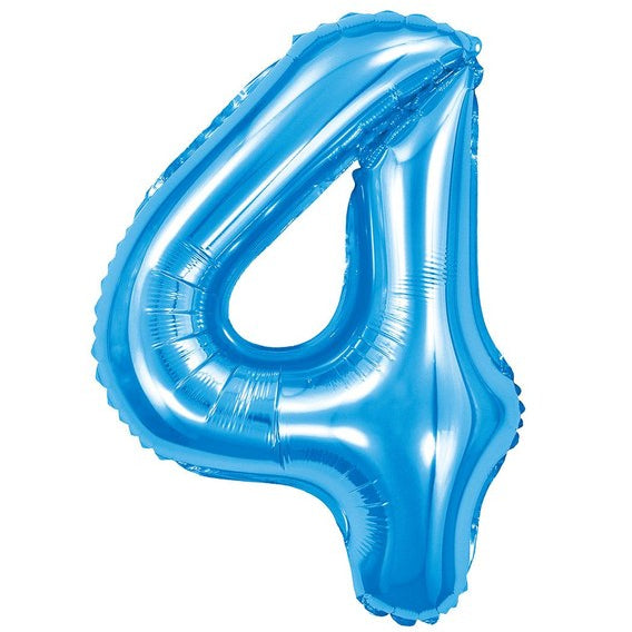 Globo Foil Número Gigante Aluminio 100cm (40") Azul