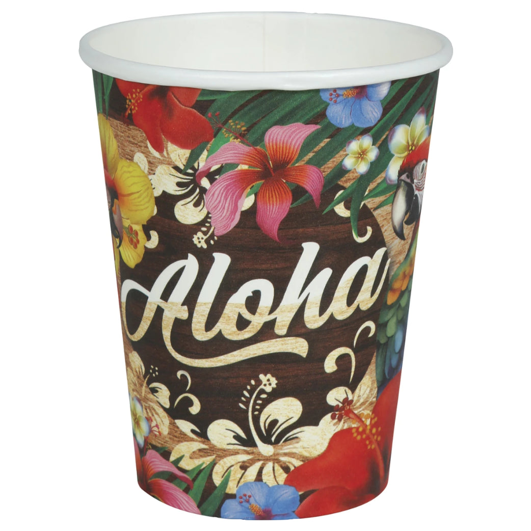 Vasos Hawai Aloha FSC 240ml Pack 6 uds