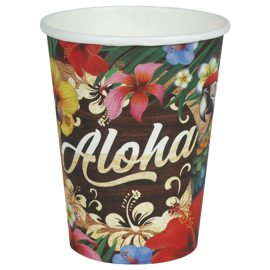 Vasos Hawai Aloha FSC 240ml Pack 6 uds