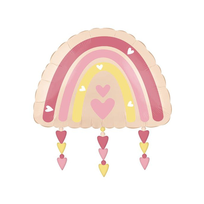 Globo Foil Arcoíris Corazón 51×59 cm
