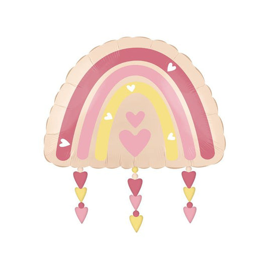 Globo Foil Arcoíris Corazón 51×59 cm