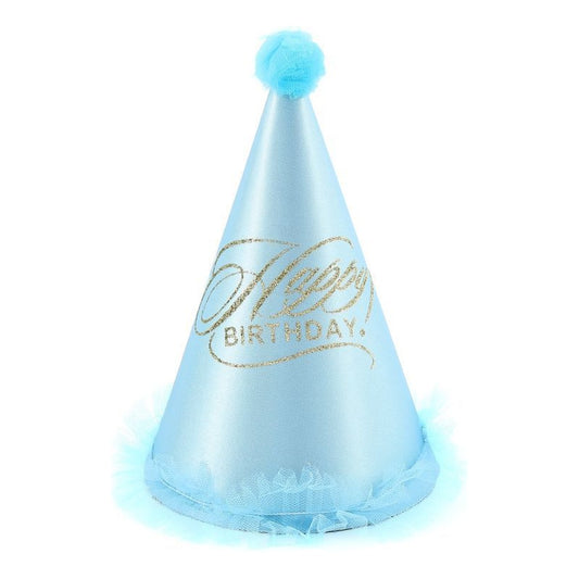 Gorro Happy Birthday con Plumas 17 x 23 cm